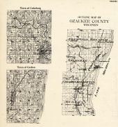 Ozaukee County Outline - Cedarburg, Grafton, Wisconsin State Atlas 1930c